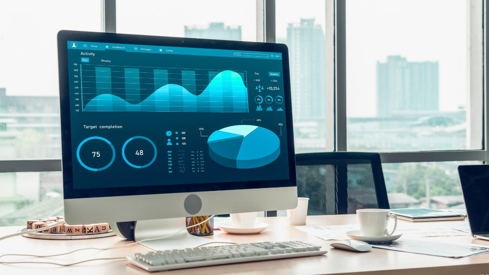 Analytics software dashboard interface